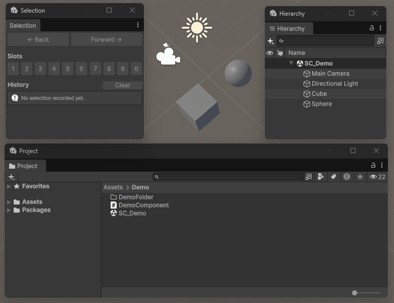 Selection window overview