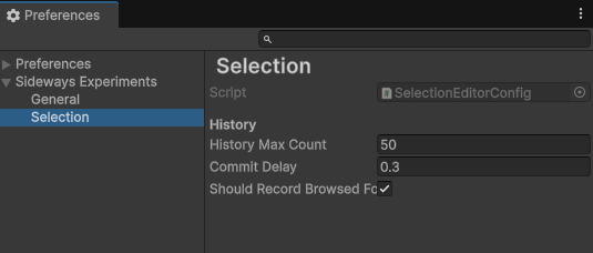 Selection preferences